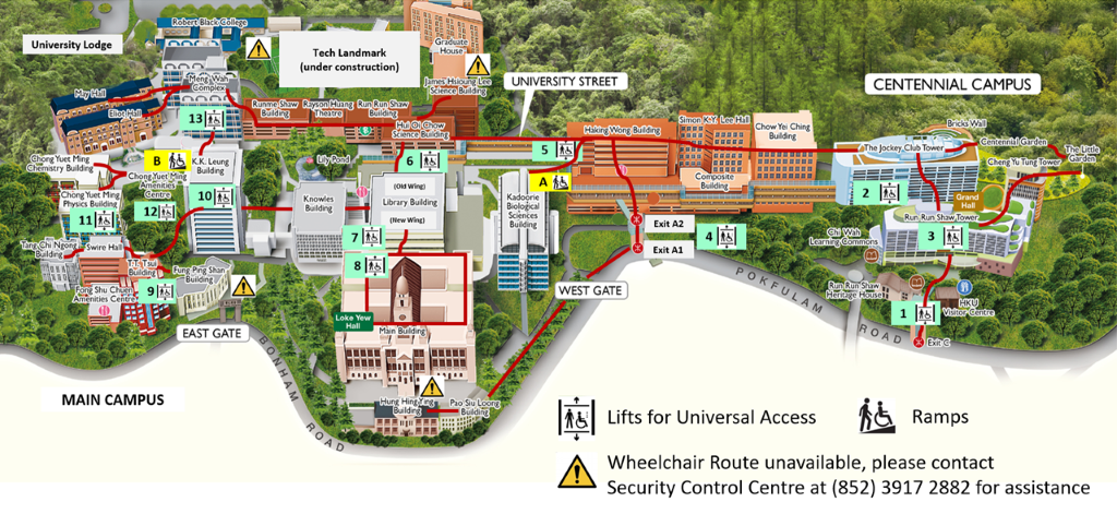 Wheelchair friendly map