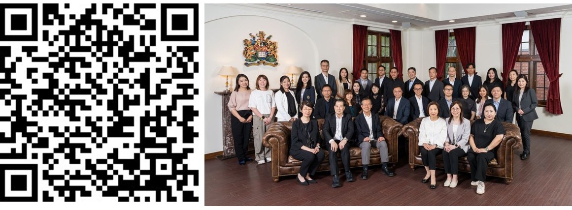 QR code and team photo